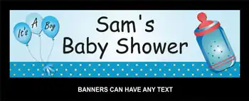 Boy Baby Shower Banner Bottle Theme