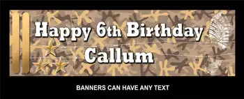 Party Banners Brown Camouflage