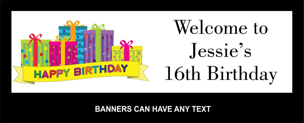 Party Banner Gifts Presents Theme