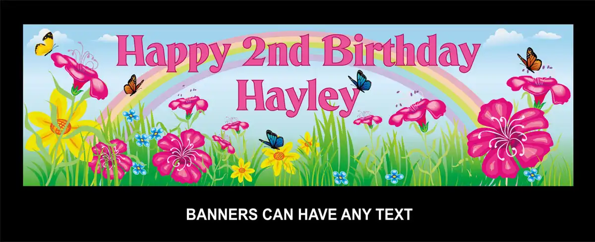 Party Banner - Flower Garden Birthday #2