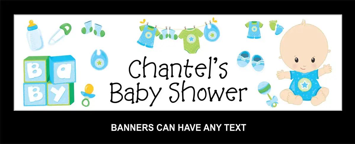 Banner Baby Shower with Toy Themes