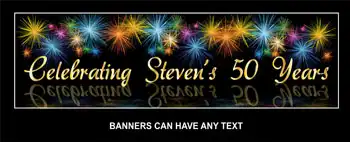 Party Banner - Fireworks Theme