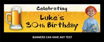 Beer Theme Banner for Birthday Party