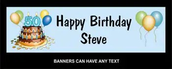 Party Banner - Birthday Cake Blue Theme