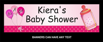Girl Baby Shower Banner Bottle Theme