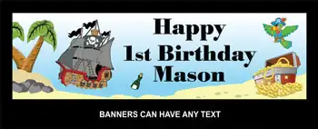 Kids Birthday Banner Pirate Bay Theme