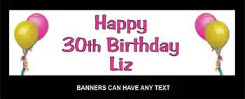 Party Banner - Balloons Pink Gold