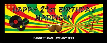 Party Banner Psychedelic Reggae