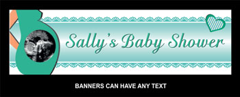 Banner Baby Shower Pregnant Green