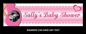 Banner Baby Shower Pink Theme