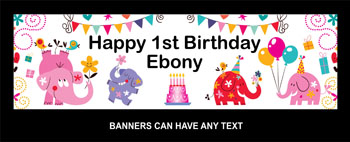 Party Banner Elephant Theme