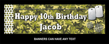 Party Banners Green Camouflage