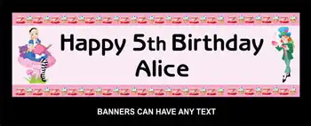 Party Banner Alice in Wonderland