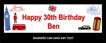 UK British Theme Party Banner